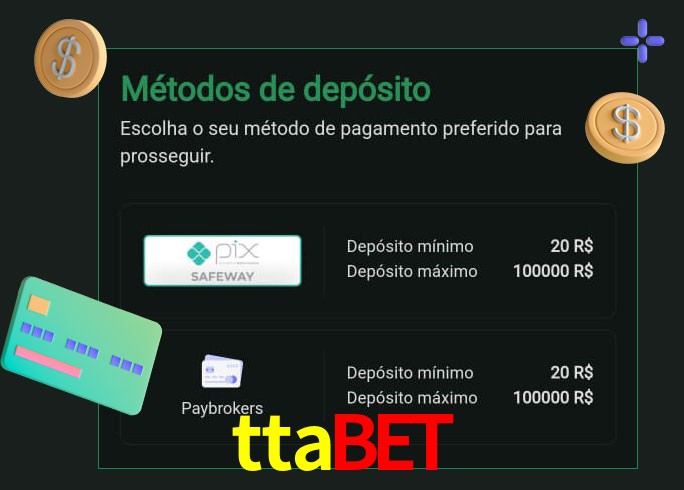 O cassino ttabet oferece uma grande variedade de métodos de pagamento